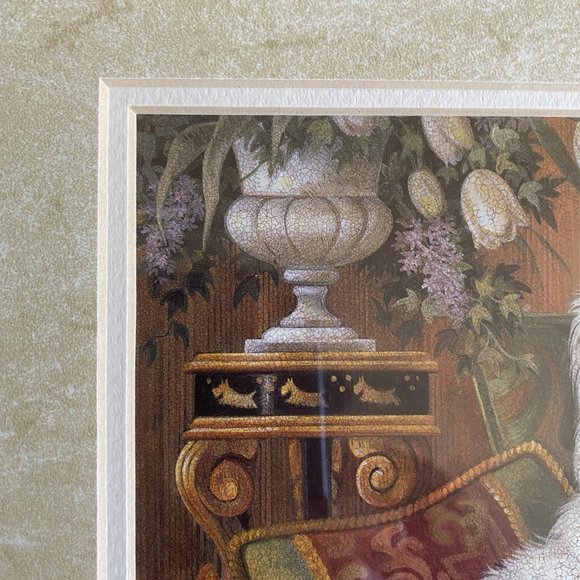 NY Artist Elaine Vollherbst Pampered Westie Puppy Dog Print Wood Frame Glass Art - Picture 6 of 12